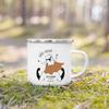 Französische Taufpatin Pate Druck Emaille Kaffeetasse Getränke Milchbecher Campingtassen Bestes Geburtstags-Feiertagsgeschenk für Patentante Patenonkel