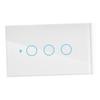 WiFi Touch Screen Switch Single Circle for Alexa for Google 3?Way AC  (White )
