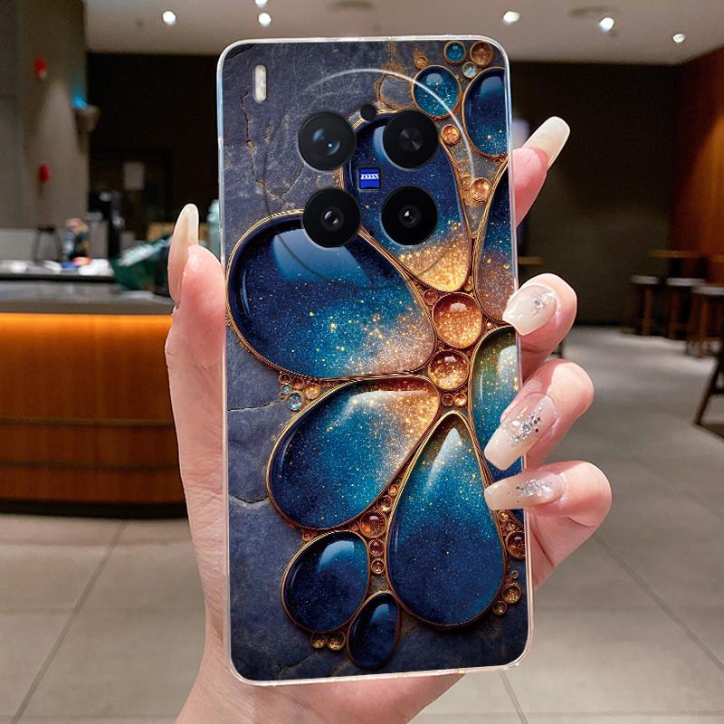 Trendy Fashion Erupting Volcano Pattern Phone Case For Vivo X300 Pro Clear TPU Soft Cover Anti-scratch Couple Protective Shell