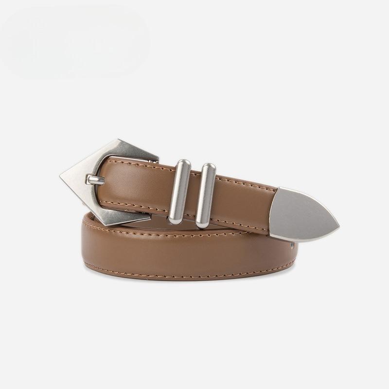 Genuine Leather Belt Cowhide with Jeans Casual Pants Belt Women Fashion Versatile Belt