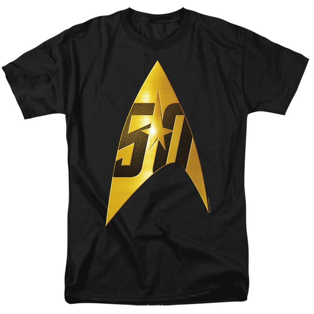 Star Trek - 50th Anniversary Delta - Adult Unisex Short Sleeve T-Shirt - Black L