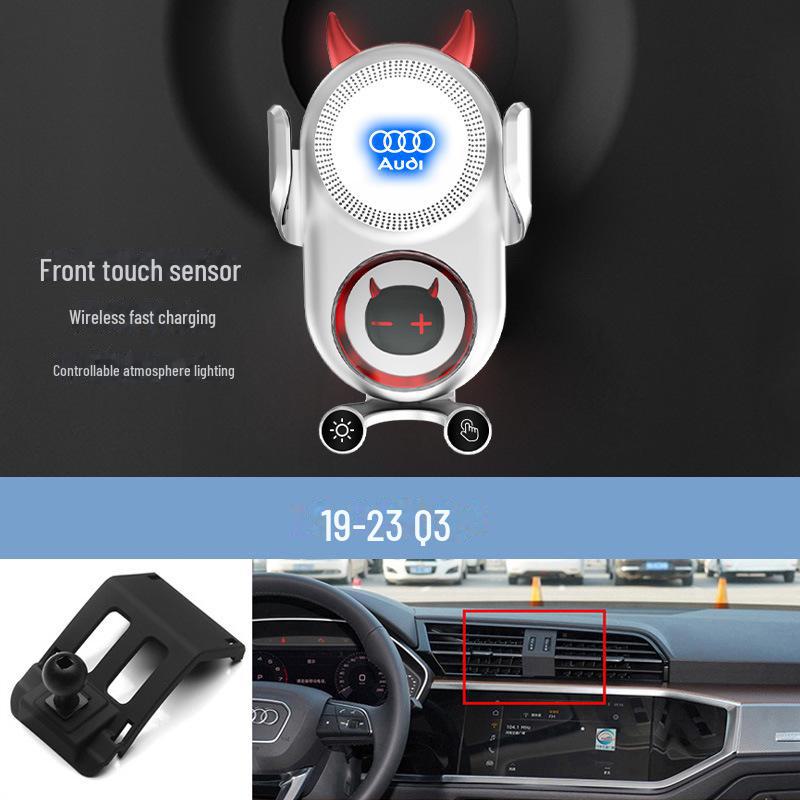 Wireless Charging Car Holder for A6LA4Q5LQ3: Auto-Clamping and Navigation