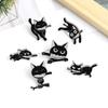 Brooch Playful Cat Unique Black Cat Design Charming Accessory Crafted From Alloy Durable