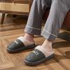 pu waterproof cotton slippers winter indoor home plush warm winter home non-slip cotton mop