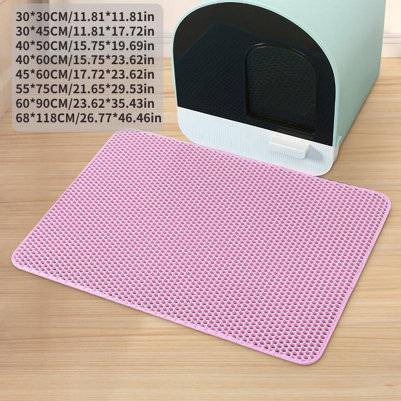 Litter Cat Mat Tray Mat Of Large Size Double Layer Honeycomb Waterproof Holes
