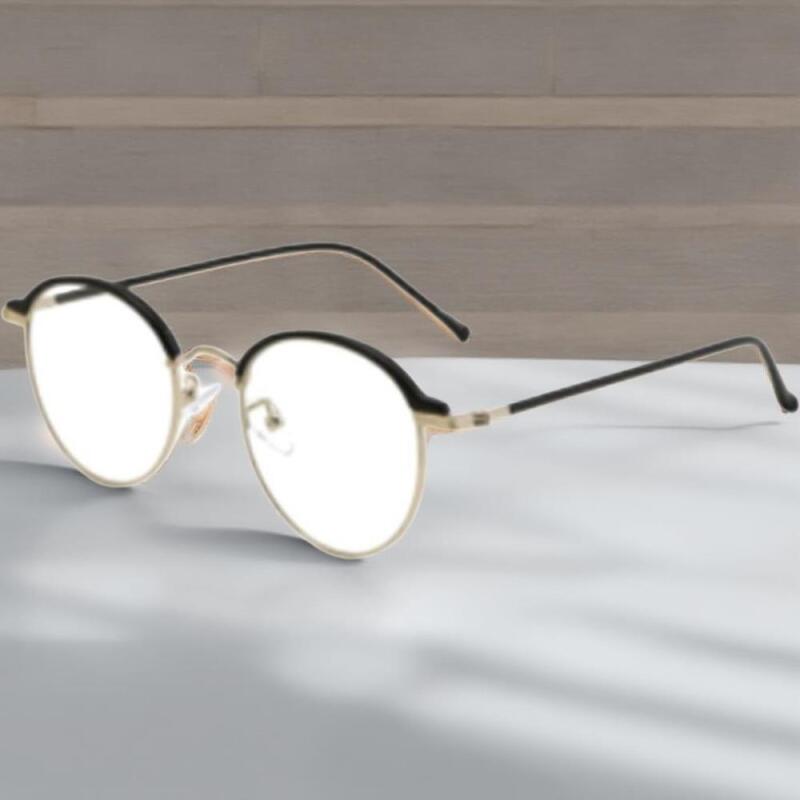 

Unisex vintage style thin frame round glasses Jelly Green Coffee