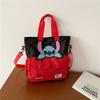 Lilo Stitch Kids Cartoon School Bag With Lightweight Nylon And Expandable Capacity For Elementary Students