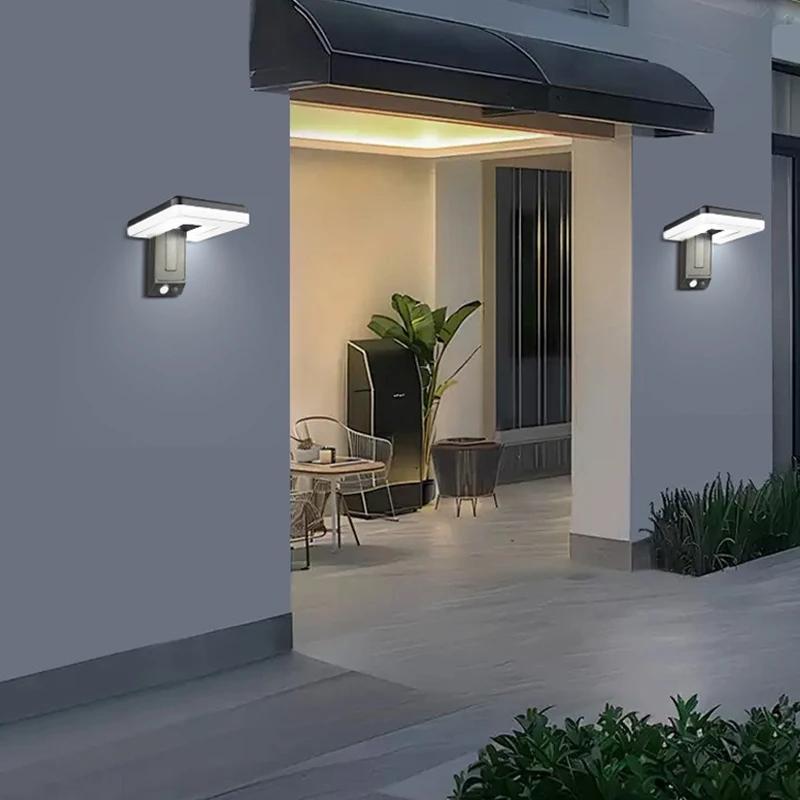 Foldable LED Solar Wall Light 120° Outdoor Waterproof Lamp potlights Motion Sensor Solar 3 Modes Street Garden Deco Solar Lamps