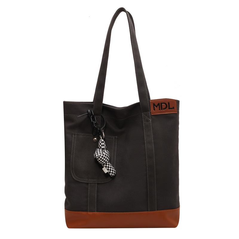 

Студентська сумка на плечі Сумка через плече Полотняна сумка Жіноча сумка чорний