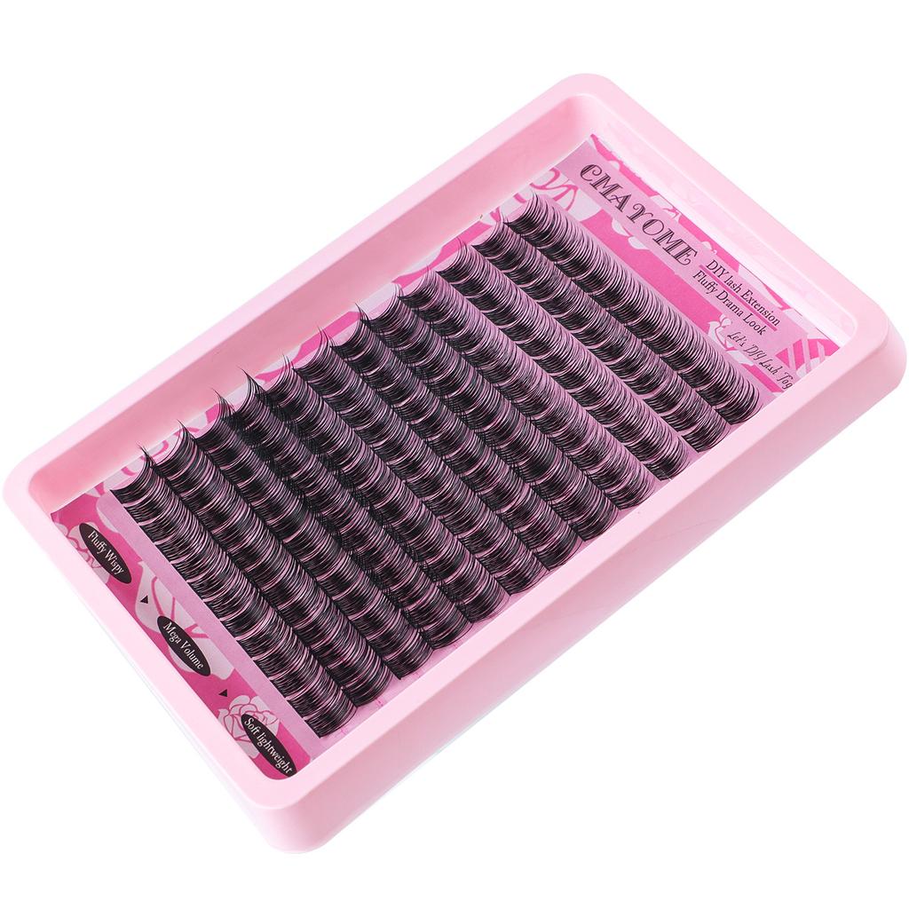 Dichtes Einzel-Cluster C-Song Falsche Wimpern Set 14-18mm Natürlicher Schwung DIY Segmentierte Wimpern
