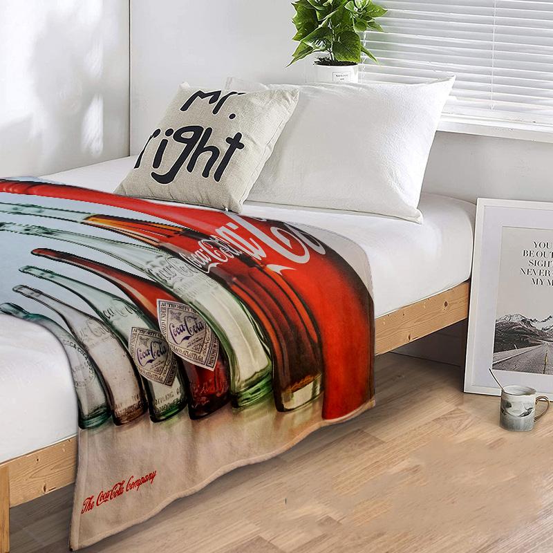 Cocacola Vintage Bottle Blanket Soft Comfortable All Seasons Perfect Sofa Office Naps Blanket Gift Idea Birthday Present Christmas Gift