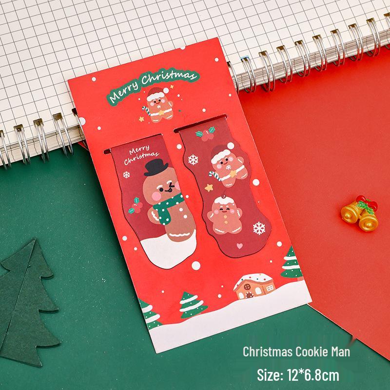 Cross-Border Cartoon Christmas Magnetic Bookmarks - Creative Children's Stationery & Gift Set