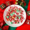 2/5/10Pcs Christmas Blind Box Keychain Cute Cartoon Santa Claus Series Exquisite Resin Pendant Backpack Ornament Small Gifts