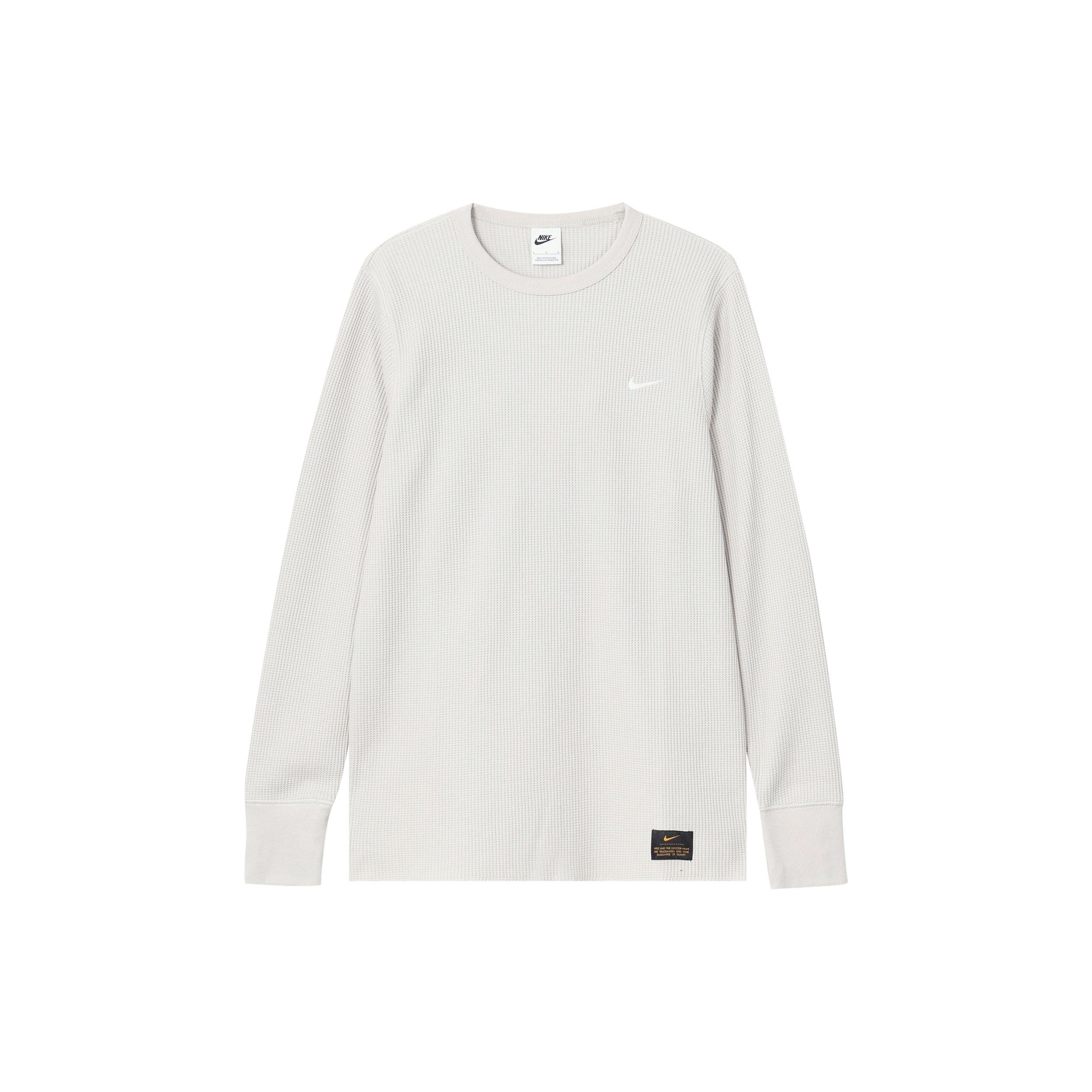 

Nike Однотонная футболка-пуловер с круглым вырезом и длинным рукавом Мужские топы Светло-железистый DX0895-012