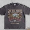 Great Smoky Mountains Vintage National Park 90s Washed Comfort Colors® Graphic T-Shirt, Retro Tennessee Wildlife Tee, Hiking Gift Shirt