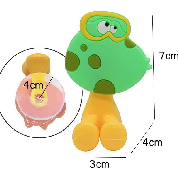 Toothbrush Holder for Kids, Cute Animal Wall Mounted Toothbrush Holder with Suction Cup (9 Pack Animal Random)