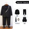 Boys' British Gentleman Suit Set - Formal Wear for Piano, Host Speech, or First Birthday