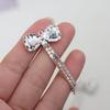 Colorful Rhinestone Heart Bow Tassel Pendant for DIY Jewelry & Hair Accessories