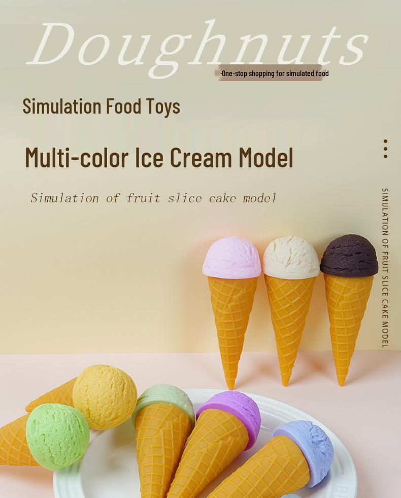 Realistic Ice Cream Cone Model for Shop Displays