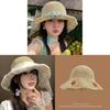 Chapeau de paille d'été à larges bords pour la protection solaire et l'amincissement du visage sans effort