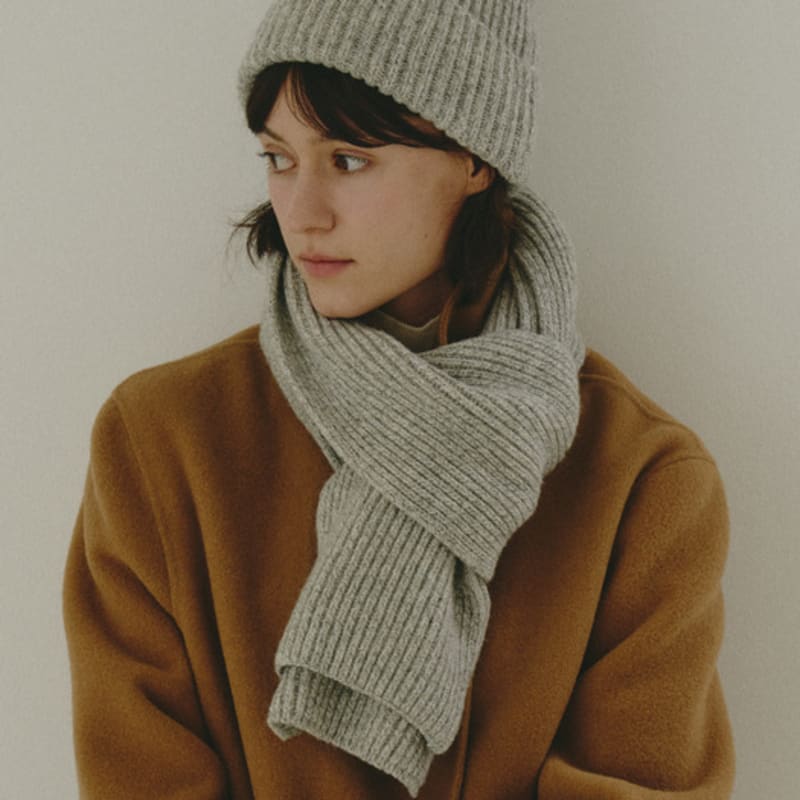 Tillber Rib Wool Muffler_3Colors