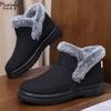 Winter New Women's Large Cotton Boots with Thick Velvet Outdoor Leisure Snow Boots Mid Top Cotton Shoes 36-43