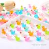50/100pcs Mini Ducks Glitter Resin Ducks Mini Resin Animals Figures To Hide Glow In The Dark Tiny Duck Figures