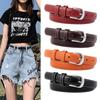 Pu Ladies Leather Belt With Metal Pin Fastener For Office And Daily Outfits