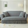 Copridivano Universale a L 3 Posti con Chaise Stretchabile Tessuto a Bolle Antipolvere Copertura Protettiva