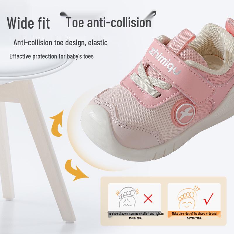 Soft Sole Breathable Toddler Shoes for Boys & Girls, Ages 0-3, Anti-Kick Summer Baby Shoes