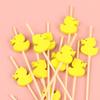 100 Pcs Disposable Bamboo Picks Food Fruit Cocktail Handmade Toothpicks