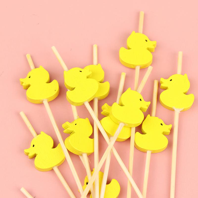 100 Pcs Disposable Bamboo Picks Food Fruit Cocktail Handmade Toothpicks