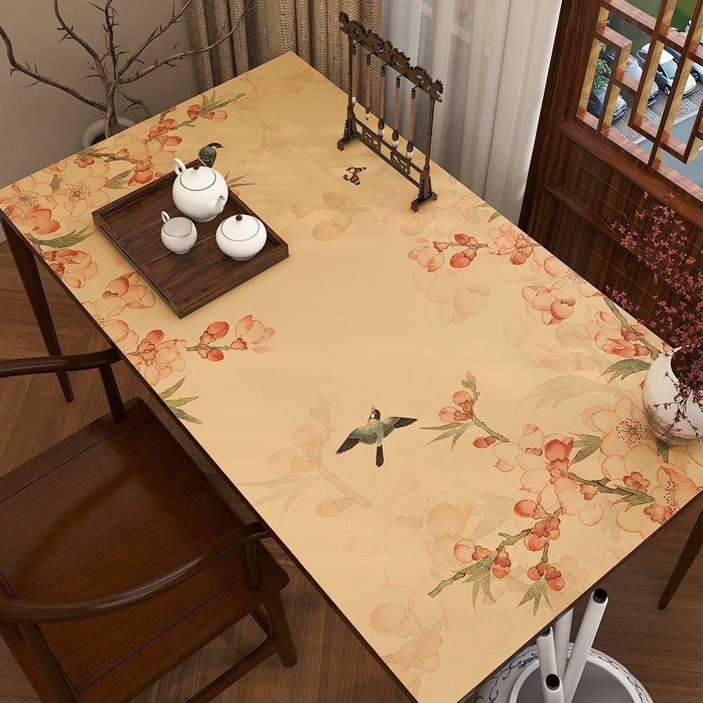 1pcs New Chinese calligraphy desk mat, learning desk mat, waterproof and oil resistant, Chinese style desktop protection mat