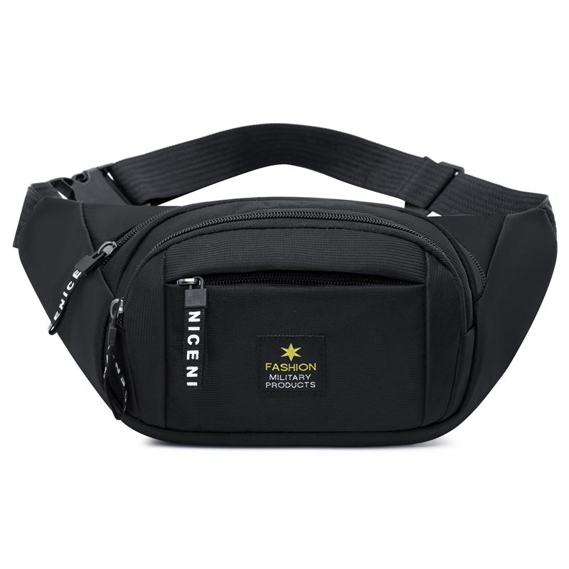 

Унисекс Деловая поясная сумка - Вместительная нагрудная сумка через плечо (Профессиональный/Спортивный Многокарманный Дизайн) чёрный