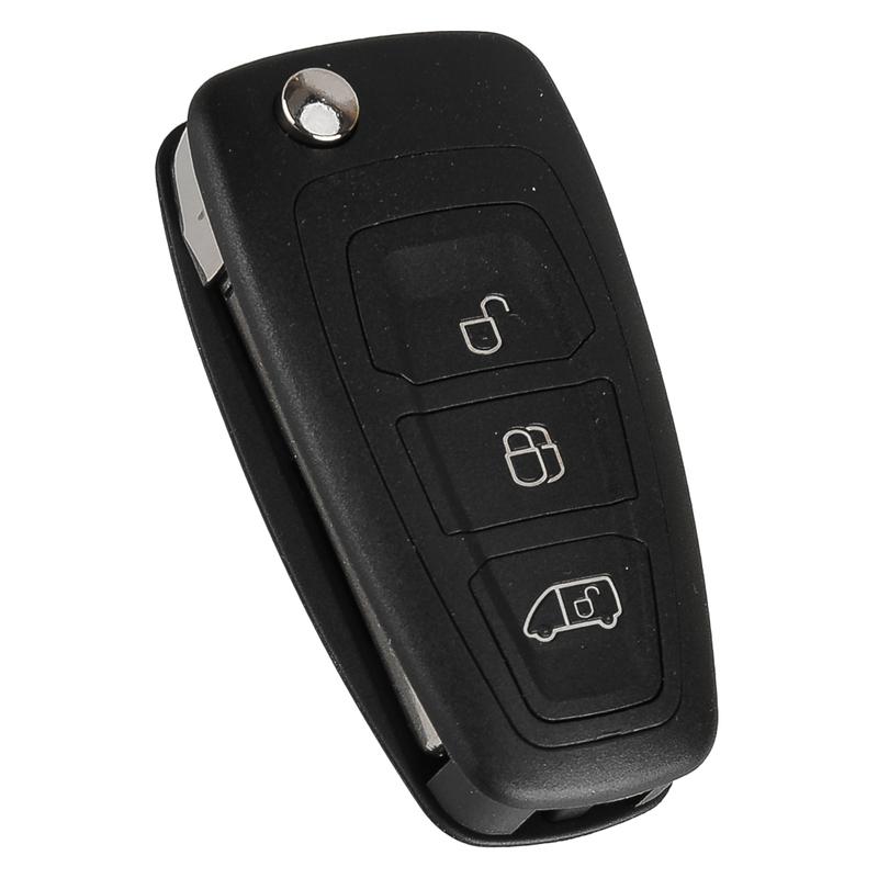 3-Tasten Klappschlüsselanhänger Hülle Gehäuse mit ungeschnittenem Bart Passend für Ford Transit Tourneo 2016 2017 2018-