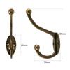 5/10Pcs Retro Hooks Bronze Wall-mounted Dual Prong Coat Rack Clothes Hanger Door Robe Hooks for Keys Hat Bathroom Towel Hooks