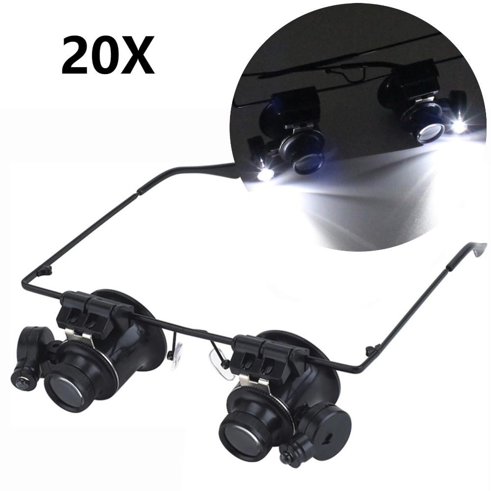 Electronic Welding Magnifying Glass USB Rechargeable with LED Light Helmet Magnifier Hands Free Head Mounted Magnifying Glasses