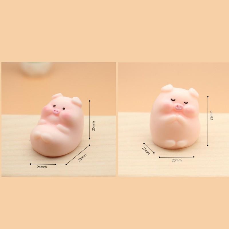 Cagnolino Carino Ornamenti Interno Auto Resina Maialino Rosa Cartone Animato Giocattolo Decorazione Cruscotto Ufficio Giardino Collezione Regalo Bambino Decorazione Auto