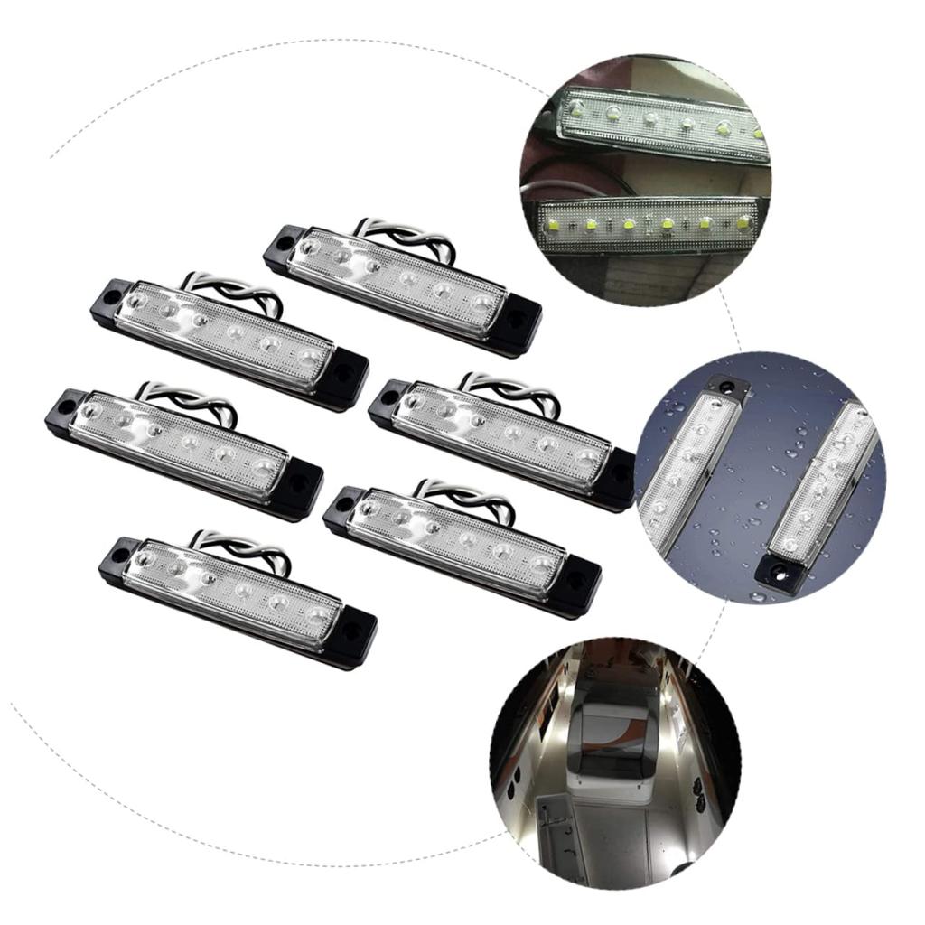 Milisten 6pcs 6 6led Boat Light On Pontoon Led Strip Light Waterproof Boat Navigation