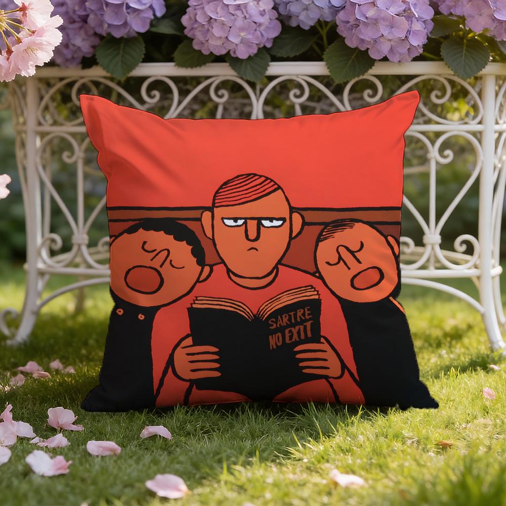 Ästhetische Kunst J-Jean-Jullien Kissenbezug Home & Auto Doppelszenen-Kissenbezug: Wendbar für höchsten Tragekomfort