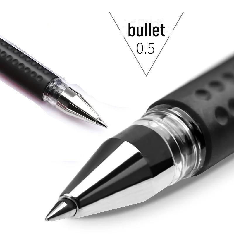 European Standard Black Gel Pen - 0.5mm Signature & Exam Pen for Students, Stationery Supplies
