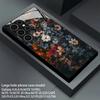 Dark Vintage Floral Pattern 2D Phone Case for Samsung S26 S25 S24 S23 S22 S21 S20 A55 A54 A53 A52Tempered Glass Protective Cover