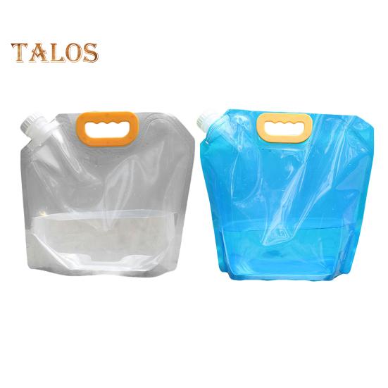 4 Pcs Foldable Water Bag for Outdoor Activities Leak-Proof Lightweight 10L Large Capacity Multifunctional Water Storage Bag for Camping Traveling