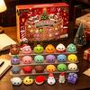 Christmas Advent Calendar Squeezy Toy 2026, 24 Days Dumpling Toys Countdown Plush Calendar, Decor Jumbo Mini Glitter for Stress Relief Festive