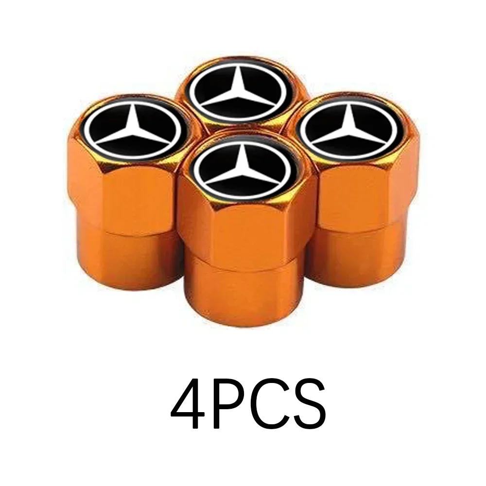 

New For Mercedes Benz Mercedes Benz Car Tire Valve caps Emblem metal Cap Case For B/C/E/S Class A Class C200L GLC GLE CLA acces