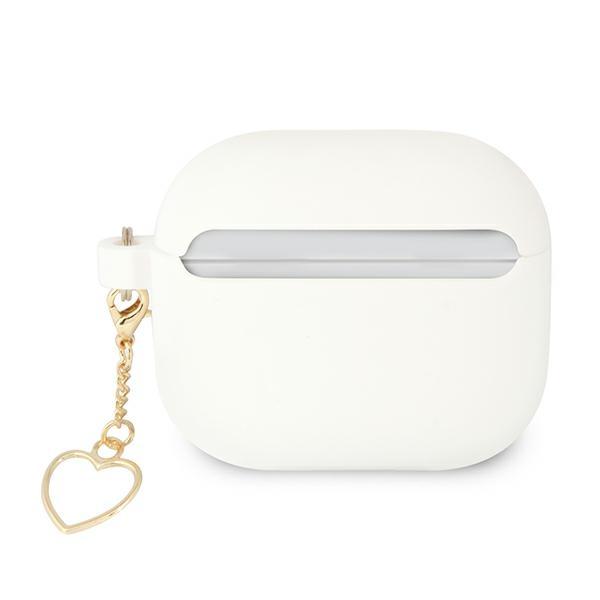 Guess Gua3Lschsh Airpods 3 Coverbiały/White Silicone Charm Heart Collection