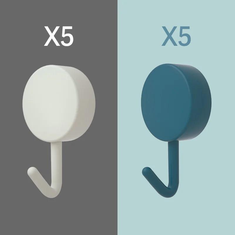 10ks samolepicích nástěnných háčků Pevný bez vrtání Sáček na kabáty Koupelnová dvířka Kuchyňské věšáky na ručníky Háčky na věšáky v domácnosti Příslušenství