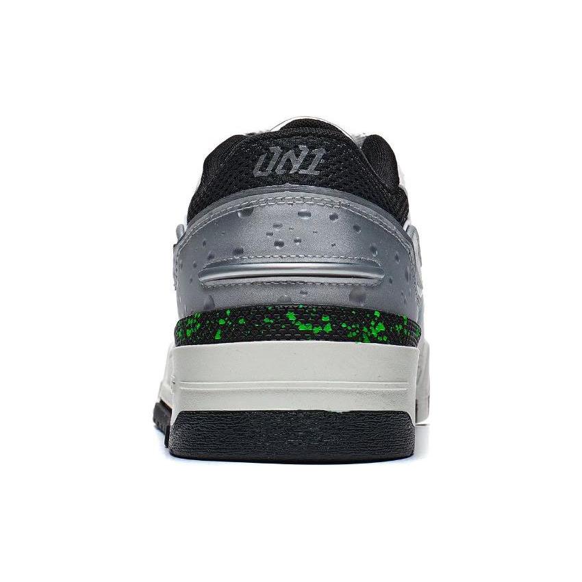 New LiNing 001 BTC Cushioning Wear Resistant Low Top Skateboard Shoes Men's Mist White AGCT067-2