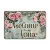 Vintage Welcome to My Home Tin Sign 12x8 Inch - Rustic Vintage Metal Wall Decor with Durable Iron Construction, Waterproof Hangi