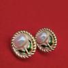 Women's Retro Pearl Flower Earrings - French Oil Painting Style, Versatile and Elegant for Daily Wear